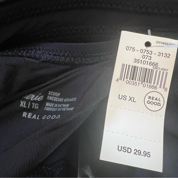 Aerie scoop neck bikini swim top ladies size xl black - Picture 5 of 6